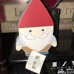 Adams & Co. Wooden Red and White Holiday Gnome Decor